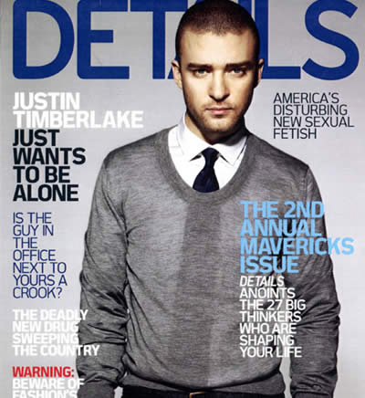 Justin Timberlake se la tira su Details justin details1 Justin Timberlake se la tira su Details