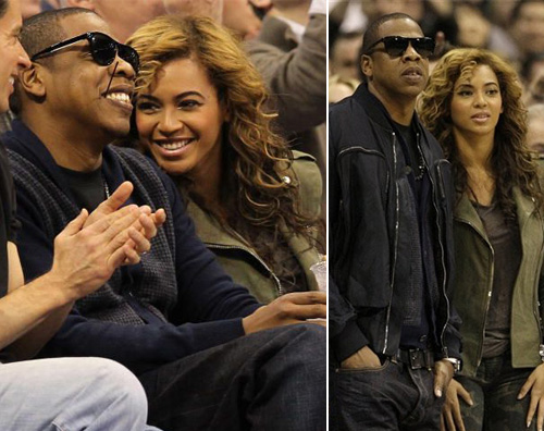 beyonce jay Beyoncé e Jay Z si divertono alla partita