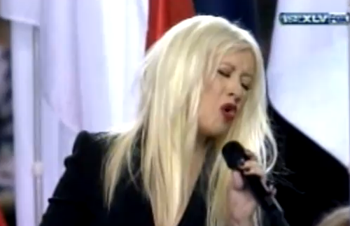 aguilera anthem Christina Aguilera canta lInno americano al Super Bowl