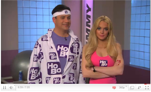 kimmel-linds kimmel linds Lindsay Lohan torna in tv con Jimmy Kimmel