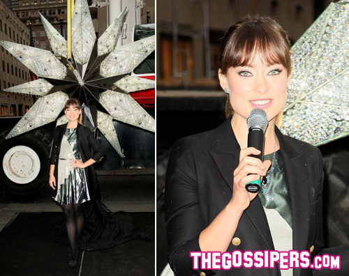 olivia-stella-swaro olivia stella swaro Olivia Wilde svela la stella Swarovski per il Rockefeller Center