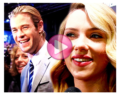 chris scarlett VIDEO: Chris Hemsworth e gli Avengers sul red carpet romano