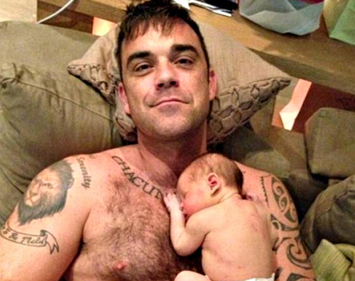 robbiepapa Robbie Williams: Mi drogherei con mia figlia