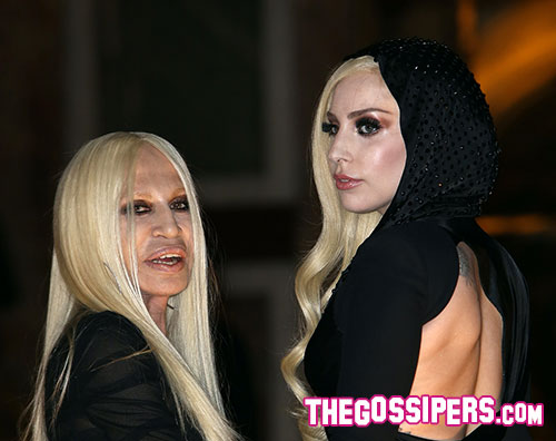 don gaga1 Lady Gaga e Donatella Versace insieme a Parigi