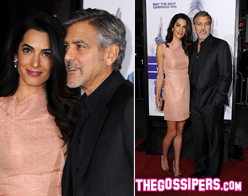 GeorgeClooney Amal Alamuddin George Clooney sul red carpet con Amal