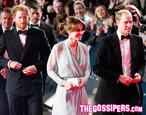 Kate Harry William Kate Middleton arriva alla premiere di Spectre
