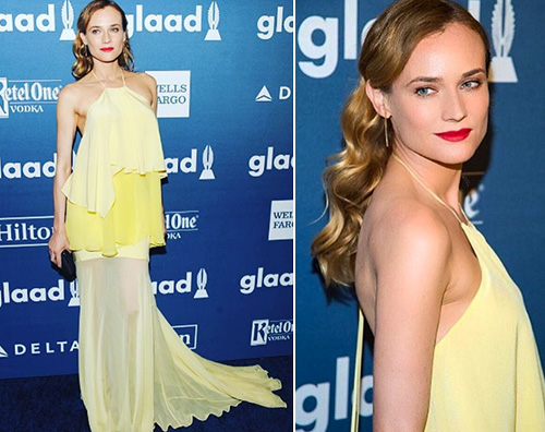Diane Kruger in giallo per i Glaad Awards 2016