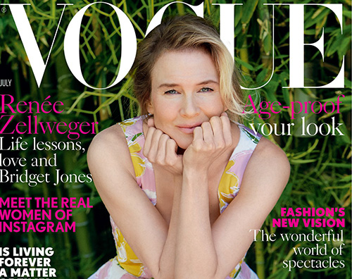 Renee Zellweger Renee Zellweger floreale sulla cover di Vogue