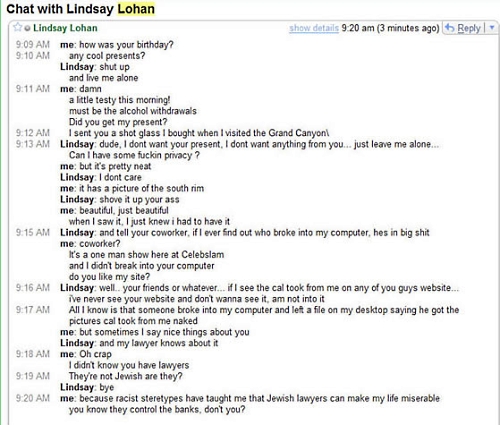 Lindsaychat Lindsay si tradisce in chat