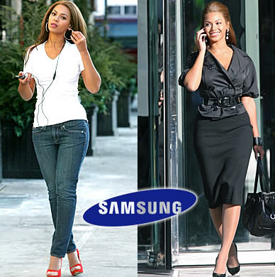 beyonce samsung Beyoncé per la Samsung