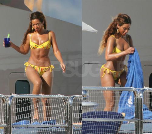 beyonce yellow bikini Secondo Bikini per Beyonce