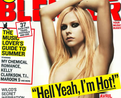 blenderavril1 Avril Lavigne topless per Blender