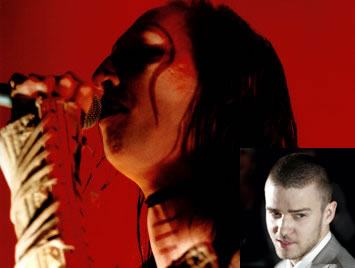 mansonjustin Marilyn Manson canta Justin Timberlake