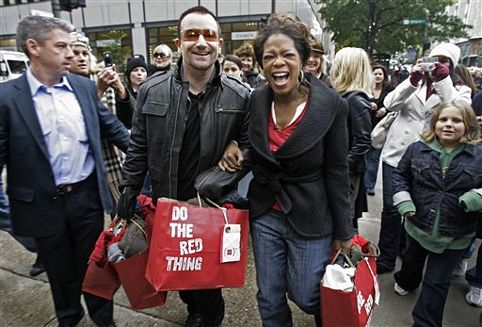 op2 Bono e Oprah: shopping per una buona causa