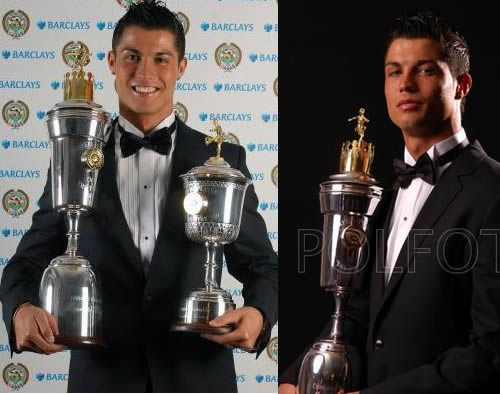 ronaldoduecoppe Cristiano Ronaldo fa il pieno ai PFA Awards