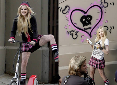 setavrilvideo Avril sul set del nuovo video