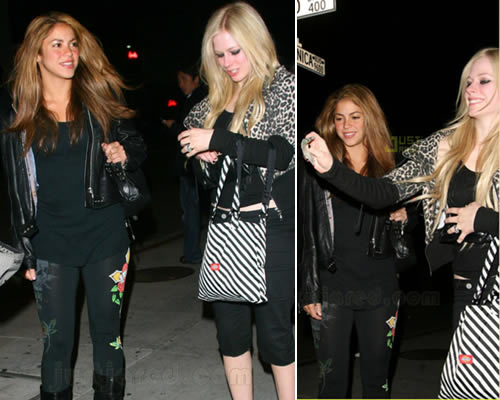 shakiraavrilinsolito Shakira e Avril insieme al ristorante