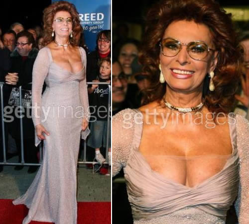 sofiasofiaaa Sofia Loren con un abito troppo scollato