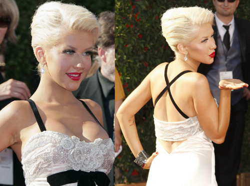 chrisemmyred2 Christina Aguilera agli Emmy Awards 2007