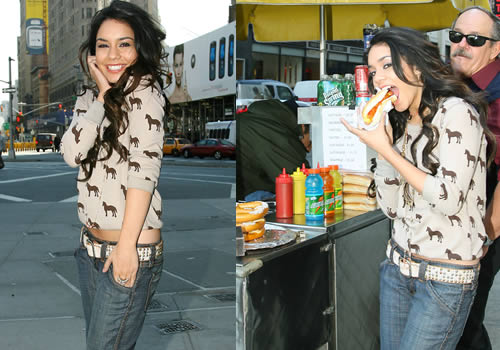 vanessatimes1 Vanessa Hudgens posa in Times Square