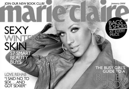 chrismarieclare Il pancione di Christina Aguilera per Marie Claire