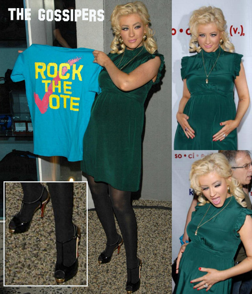 chrisrockthevote Christina Aguilera @ Rock the vote by Kitson