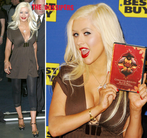 chrispostparto1 Prima uscita ufficiale: Christina Aguilera post parto