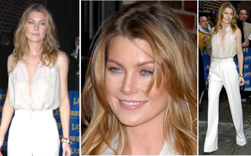 ellenlateok Ellen Pompeo @ David Letterman Show