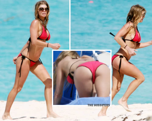 fergiefisica2 Fergie: prova bikini alle Bahamas