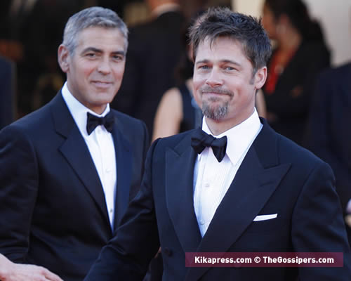 redcarpetburn2 George e Brad sul red carpet di Venezia