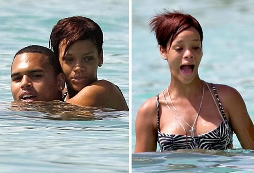 ririvacanza2 Le vacanze di Rihanna e Chris Brown