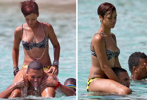ririvacanza3 Le vacanze di Rihanna e Chris Brown