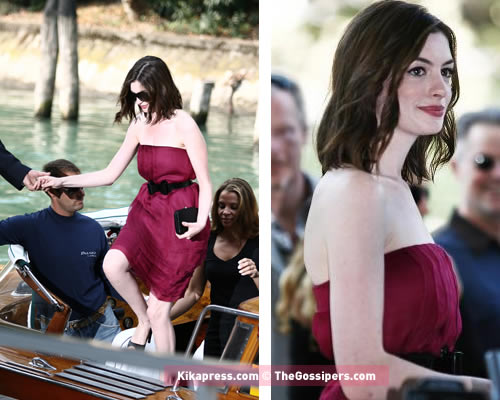 annevenezia Anne Hathaway sbarcata a Venezia
