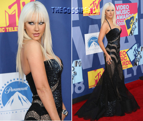 chrisredcarpetvma Due grandi ritorni: Britney e Christina ai VMA 2008