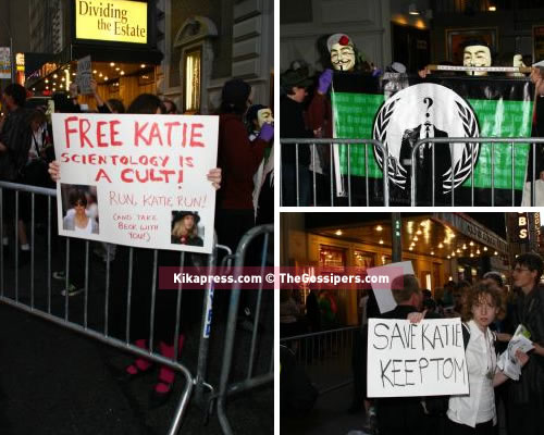 freekatie Gli anti Scientology invadono Broadway