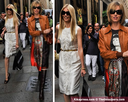 schiffermilano Claudia Schiffer e Eva Herzigova a Milano