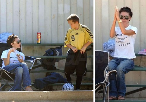 mamma mamma Victoria Beckham mamma a bordo campo