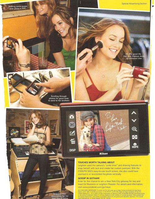 nikon2 Leighton Meester e Ed Westwick per Nikon