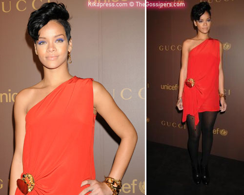 ririgucci Rihanna al party privato per Gucci