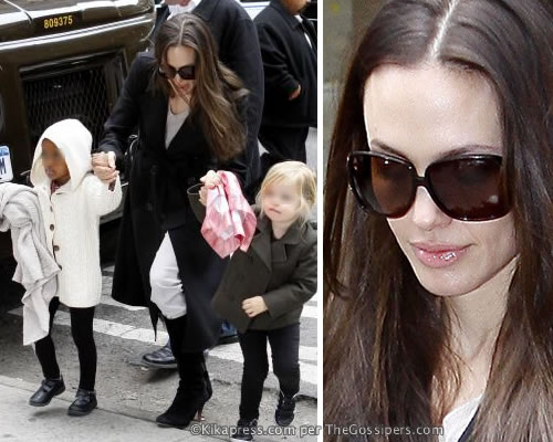 angezahara Angelina a spasso con le figlie