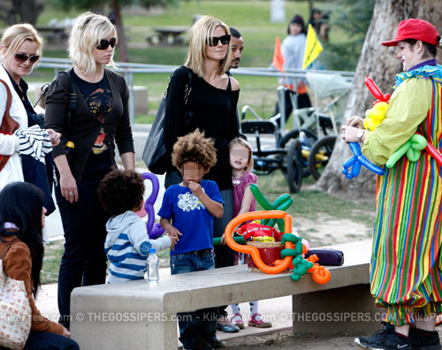 klumparco Heidi Klum al parco giochi