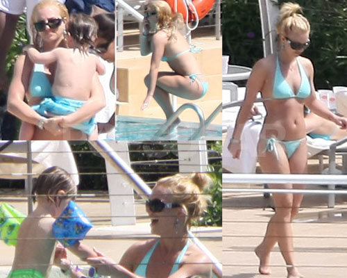 britneyboys Britney si rilassa in piscina con i figli