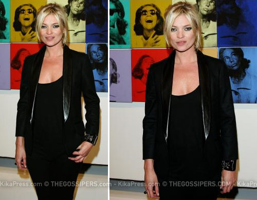 mosskate Kate Moss alla mostra di Warhol