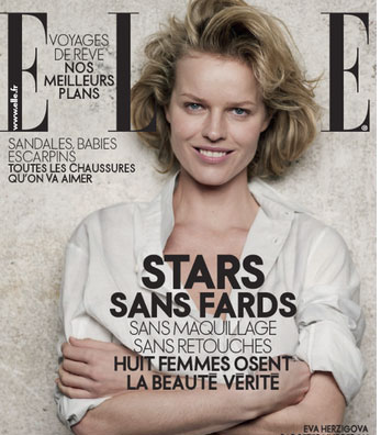 eva herzigova senza trucco Monica Bellucci senza trucco su Elle
