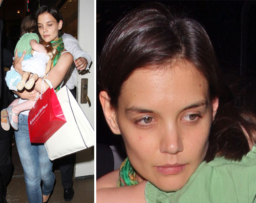 katie senza trucco Katie Holmes senza trucco con Suri