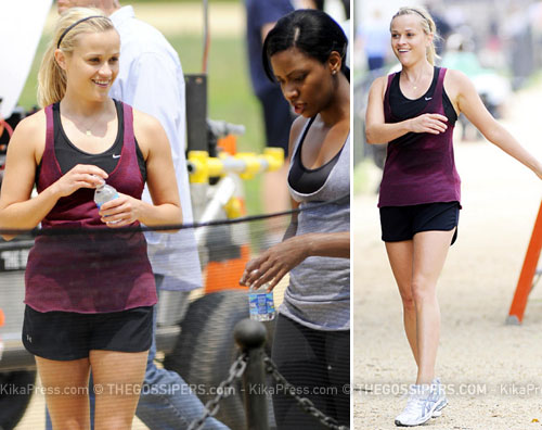 reese corre Reese Witherspoon corre sul set