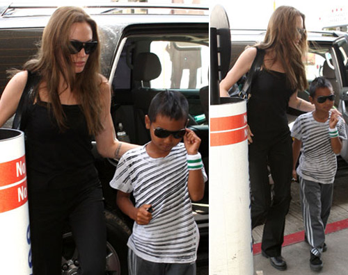 angelina Angelina a Los Angeles con Maddox