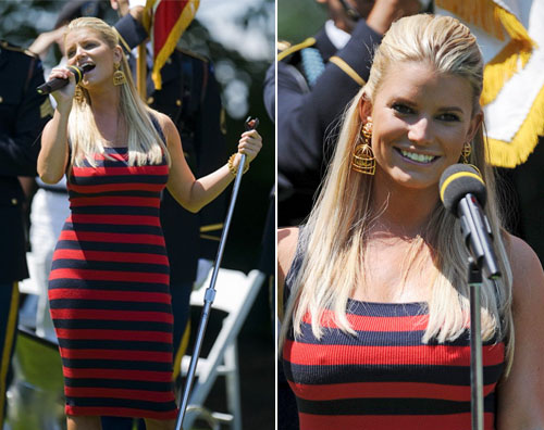 jessica simpson Jessica Simpson canta per i golfisti