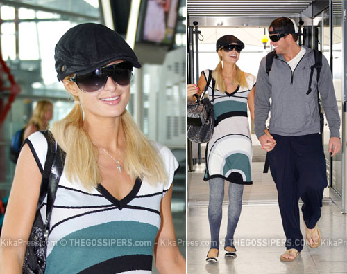 paris hilton aeroproto Paris Hilton torna in America