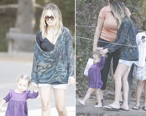 richieparco Nicole Richie al parco con Harlow
